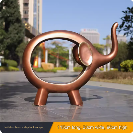 Outdoor Elephant Seat Sculpture Large-scale Sculpture, Popular Photo Spot Decoration