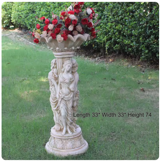 European-style villa balcony landscaping sculpture outdoor creative decoration succulent greenery relief small angel flower pot.