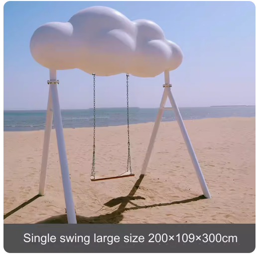 Romantic proposal balloon cloud seat sculpture large ornament.