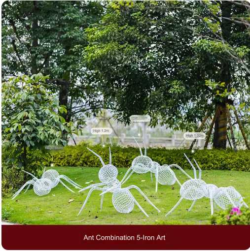 Outdoor Garden Landscape Iron Art Stainless Steel Butterfly, Dandelion, Plum Blossom, Deer, Rabbit Sculpture Animal Large Ornament.