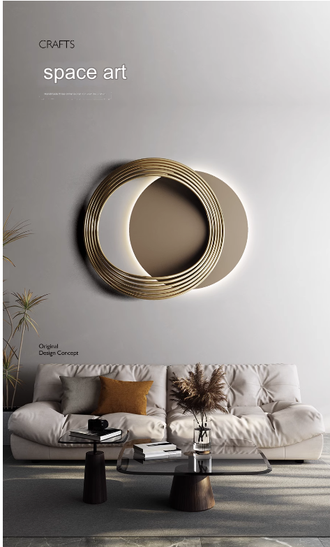 Crafted in the Italian style of luxurious simplicity, this metal wall hanging serves as an exquisite decoration for your living room, dining area, sofa backdrop in the hallway, or as a stylish addition to your bedroom wall.