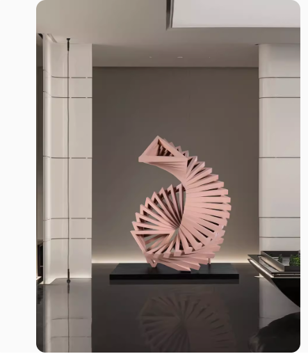 Abstract Irregular Solid Wood Sculpture Art Piece: Large Decorative Floor Ornament