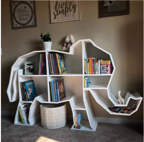 Custom-made iron letter-shaped creative wall display advertising rack for shelves and bookshelves.