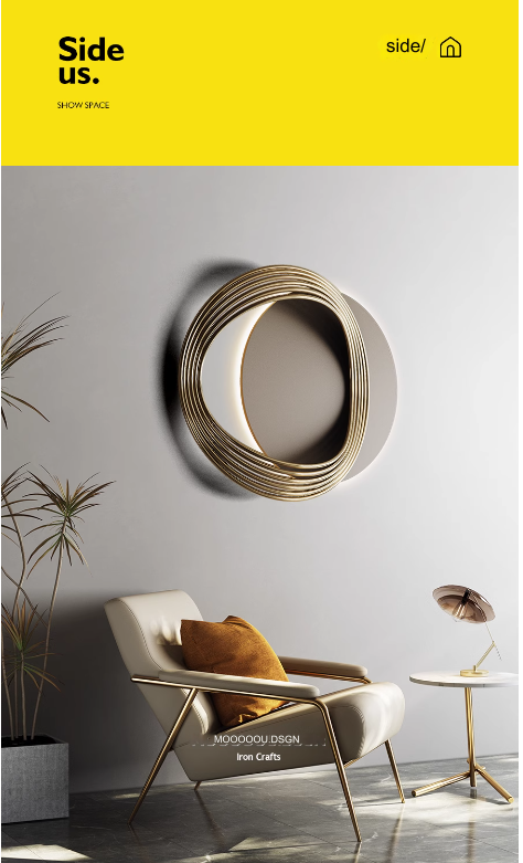 Crafted in the Italian style of luxurious simplicity, this metal wall hanging serves as an exquisite decoration for your living room, dining area, sofa backdrop in the hallway, or as a stylish addition to your bedroom wall.