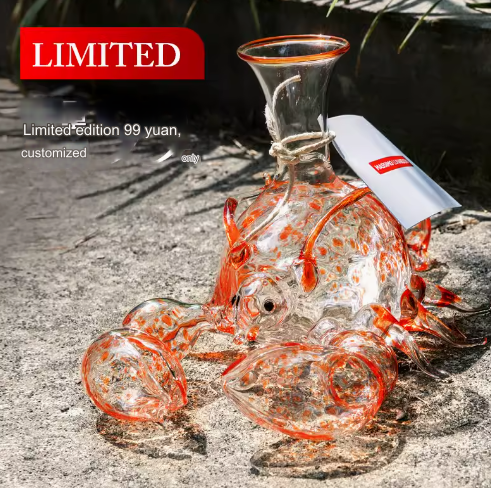 Limited edition globally imported lobster wine aerator, a decorative wine accessory in the form of a kettle.