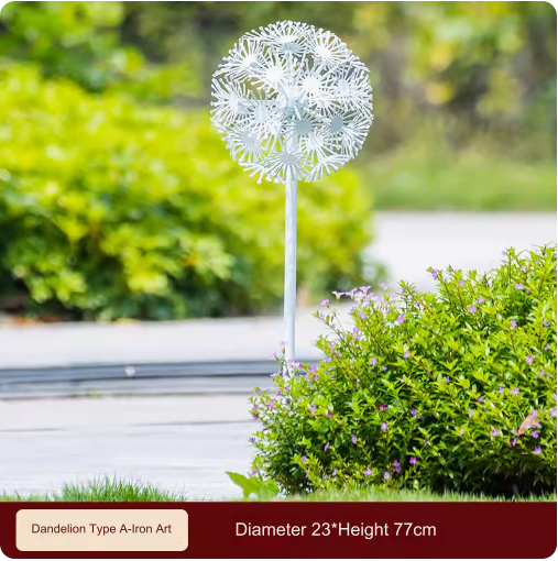 Outdoor Garden Landscape Iron Art Stainless Steel Butterfly, Dandelion, Plum Blossom, Deer, Rabbit Sculpture Animal Large Ornament.