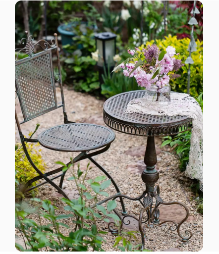 European Retro Iron Courtyard Table and Chairs, crafted from wrought iron, ideal for a cozy garden or terrace. This set is perfect for leisure and relaxation, creating a charming outdoor ambiance.