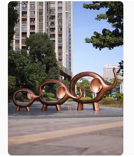 Outdoor Elephant Seat Sculpture Large-scale Sculpture, Popular Photo Spot Decoration