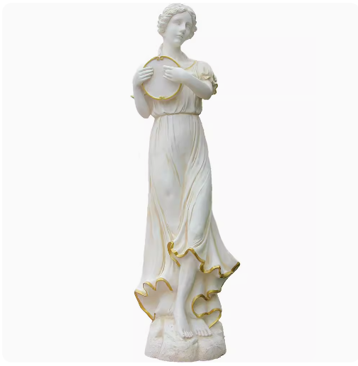 European-style figurine sculptures for garden and courtyard landscapes, large floor-standing outdoor angel decorative artworks.