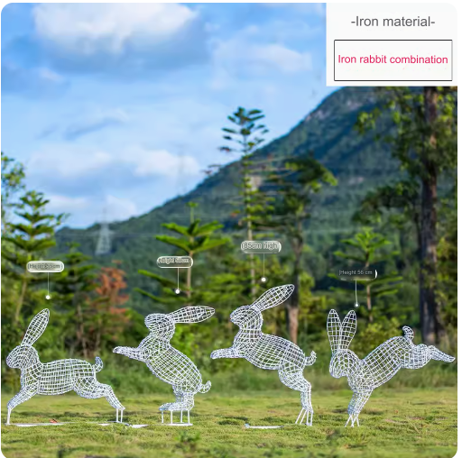 This stainless steel hollow-out sculpture features a graceful deer amidst blooming dandelions, adding a touch of elegance to any outdoor space.