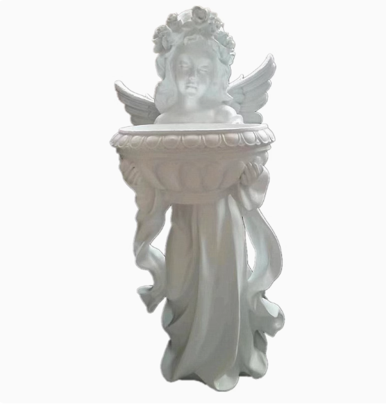 The European-style courtyard decoration, "Angel Alice," is a large resin outdoor floor ornament designed for villa living rooms and gardens.