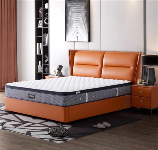 Chivas Five Star Milan-Style Masterpiece: Genuine Leather Electric Double Bed with Storage - Your Dream Wedding Bed, Delivered and Installed!