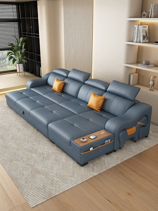 Smart Design, Easy Living: Wash-Free Fabric Sofa Bed with Storage