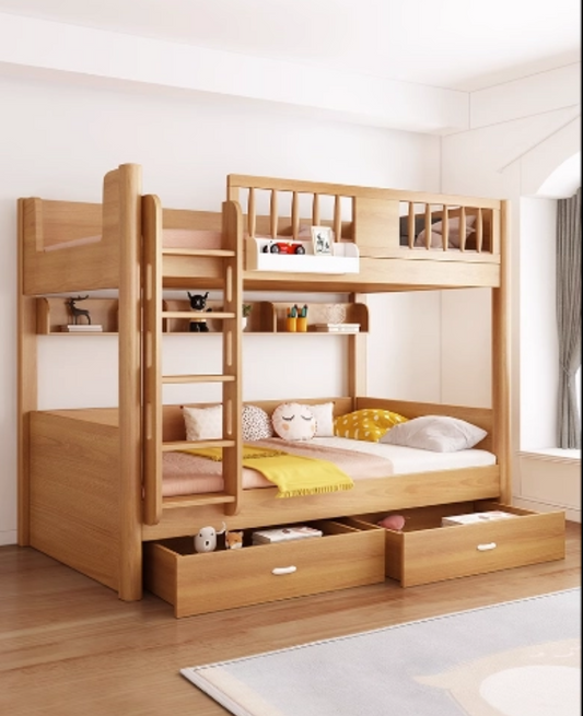 Sleep & Store in Style: Children's High and Low Bed with Double Bunk - Delivered and Installed for You