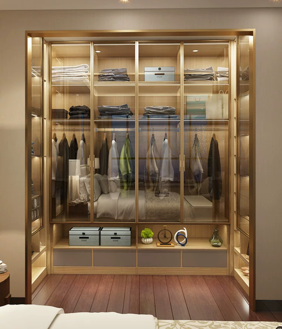 Step into Luxury Living with Our Mag Glass Door Wardrobe