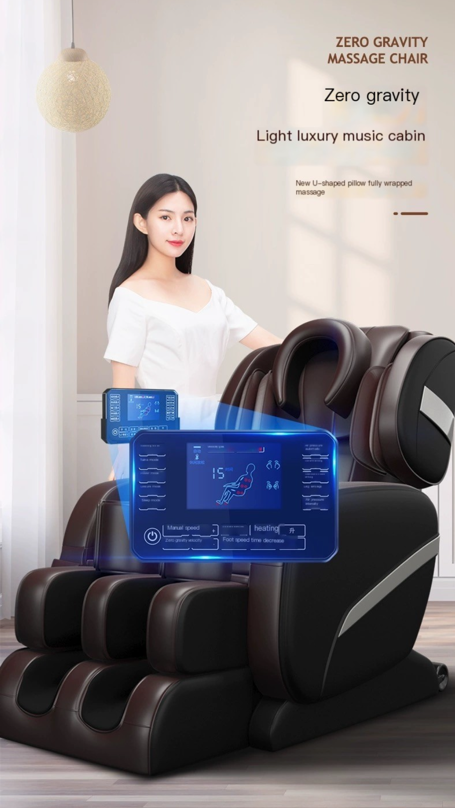 Experience Ultimate Relaxation with Our Luxury Zero-Gravity Intelligent Full-Body Massage Chair