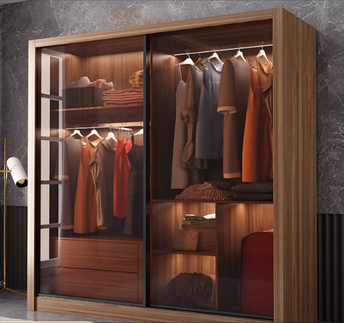 Space-Saving Sophistication: Modern Nordic Wardrobe