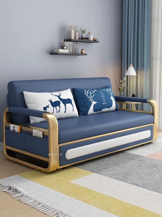 Space-Saving Wonder: Dual-Purpose Sofa Bed with Foldable Storage