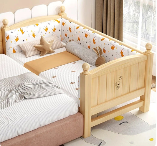 Transform Your Child's Room with a Custom Solid Wood Splicing Bed - Installation and Delivery Included