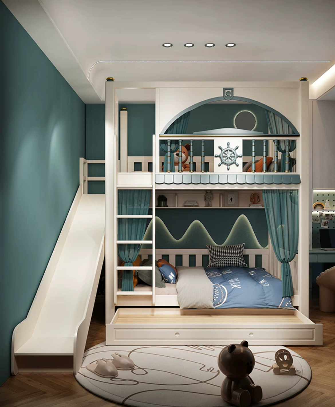 Elevate Your Space with Full Solid Wood Upper and Lower Bunk Beds - We Deliver and Install for You