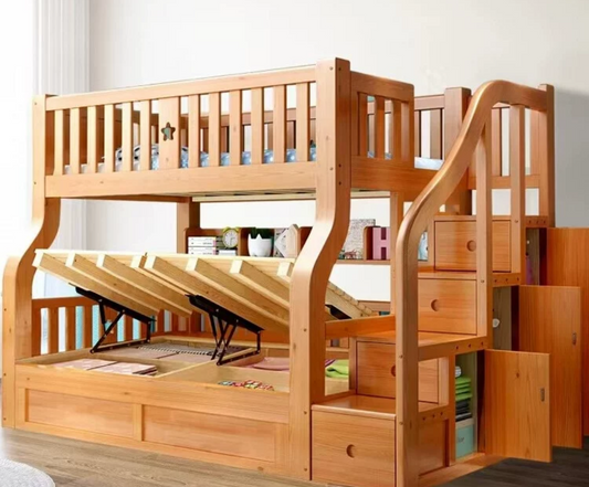 Solid Wood Bunk Beds: Elevate Your Space with Double Bed Versatility - we deliver and Install