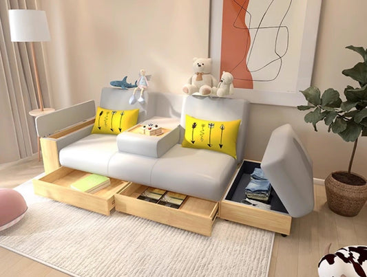 Multi-Functional Comfort: Small Space Sofa Bed with Storage