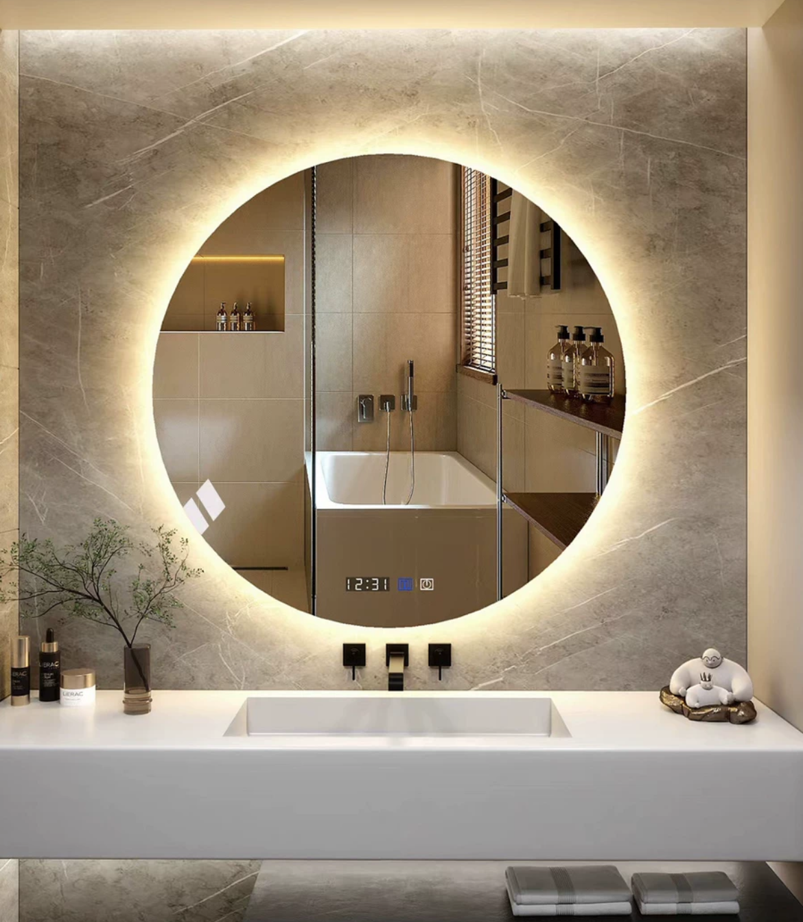 Smart Luxury: Elevate Your Bathroom with our Round LED Mirror