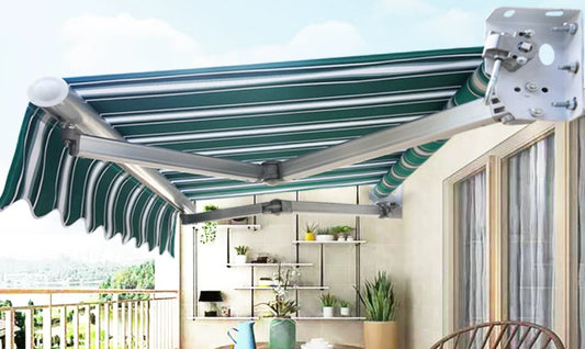 Transform Your Outdoor with the Ultimate Hand-Cranked Electric Retractable Awning: Stylish Shade for Balconies, Courtyards, and more