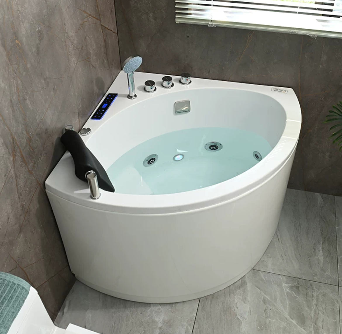 Elevate Your Bathing Experience with a Deep Triangle Corner Bathtub