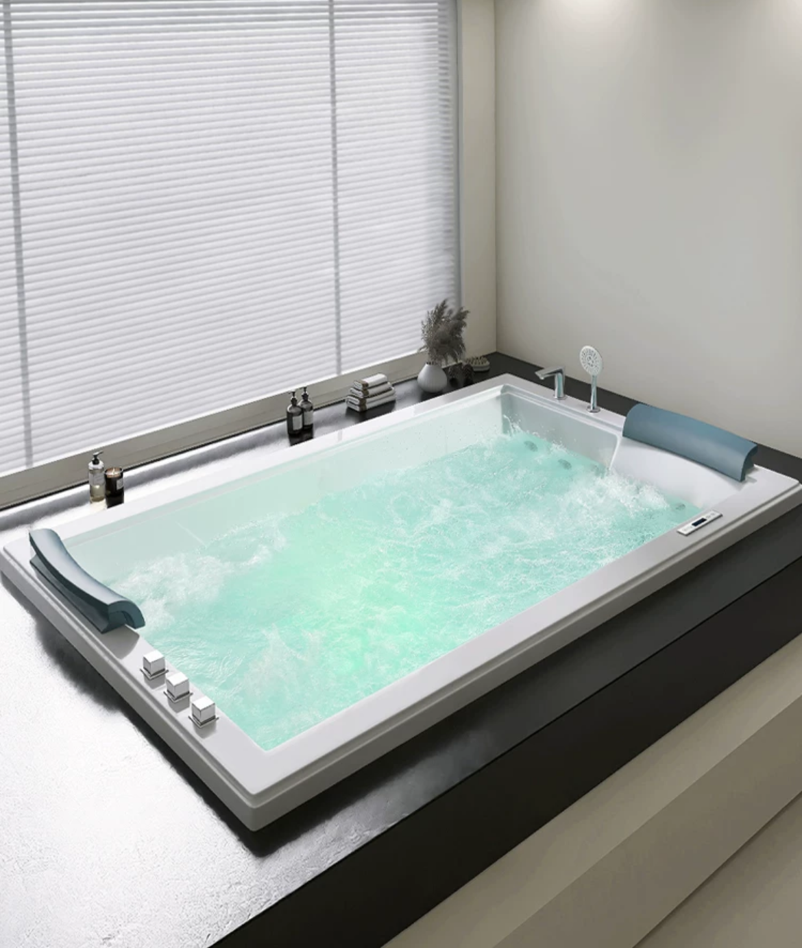 Smart Living, Luxury Bathing: 2.4m Double Villa Bathtub with Constant Temperature Heating