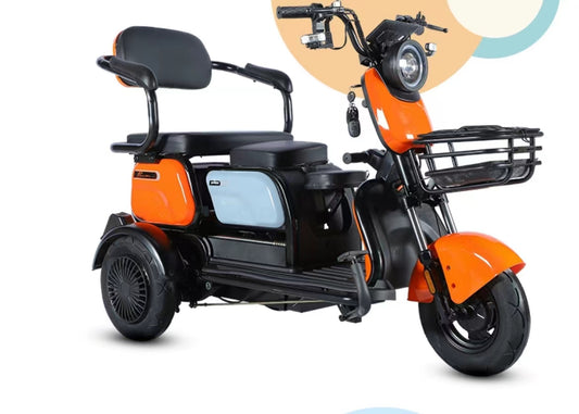 Multi-Purpose Electric Tricycle for All Ages with a maximum power of 500w and 60v battery: Ideal for Transporting Children, Adults, and the Elderly