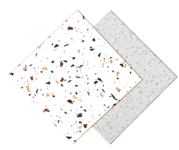 Enhance Your Clothing Store with Terrazzo-Inspired Laminated Wood Flooring – Light Gray Marble Pattern for Lasting Elegance and Durability