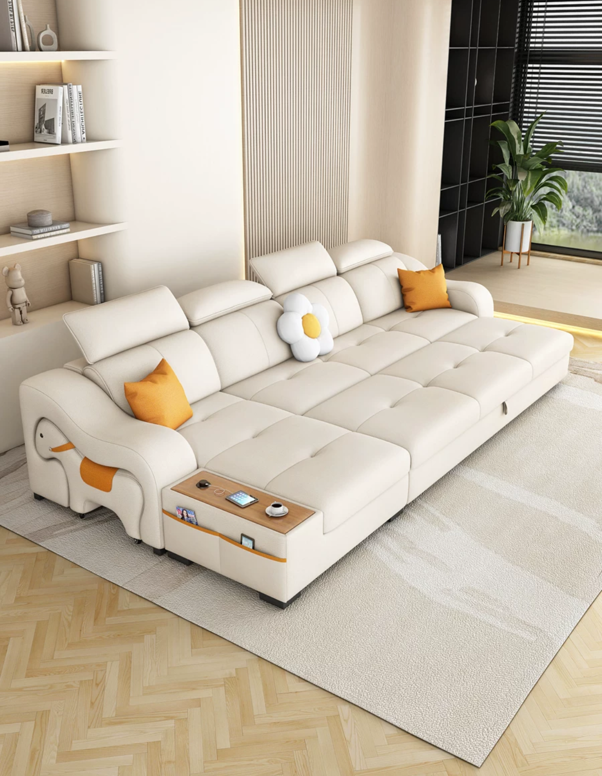 Space-Saving Elegance: Wabi-Sabi Sofa Bed for Small Living Rooms