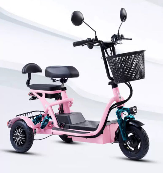 Versatile Folding Electric Tricycle with a maximum power of 500w and 48v battery: Ideal for Home Pick-up and Drop-off, Perfect for Children, Ladies, and the Elderly - Flying Pigeon