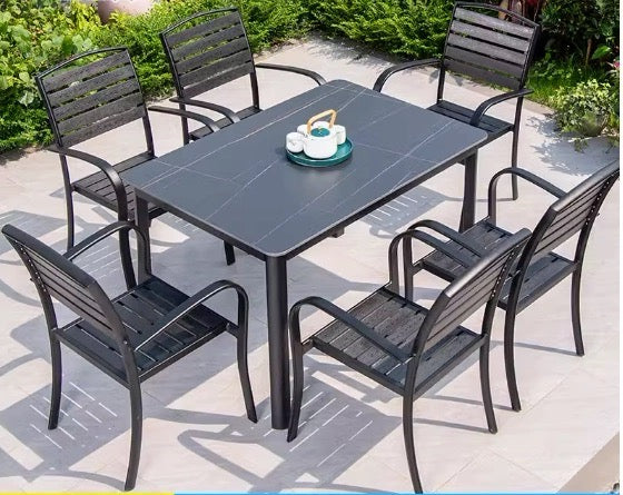 Transform Your Outdoor Space with Our Stylish Courtyard Terrace Table and Chair Set - Ideal for Garden Gatherings, Balcony Bliss, and Displaying Your Outdoor Elegance