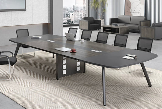 Sophisticated Simplicity: Modern Conference & Training Table Set with 12 Chairs