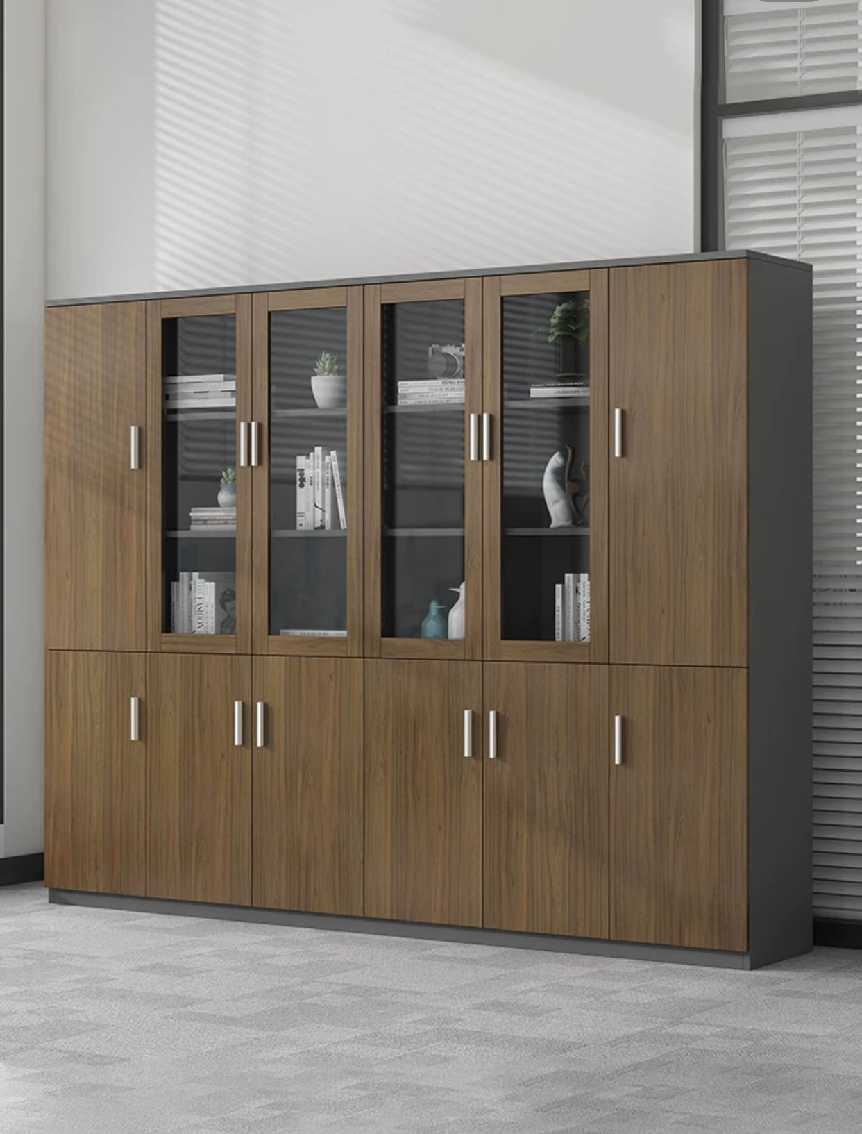 Simple Modern Wooden File Cabinet: Information Storage, Bookcase, Lockable Office Cabinet