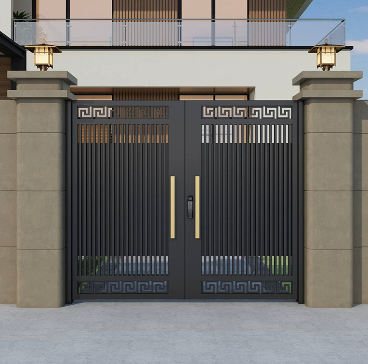 Elegant Wrought Iron Courtyard Gate: The Ultimate in Security and Style