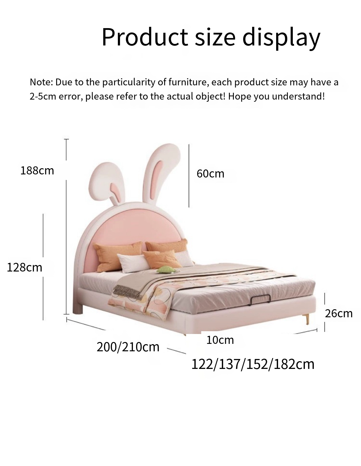 Solid Wood Elegance: The Leather Bed Fit for Your Little Princess - We Deliver, We Install!