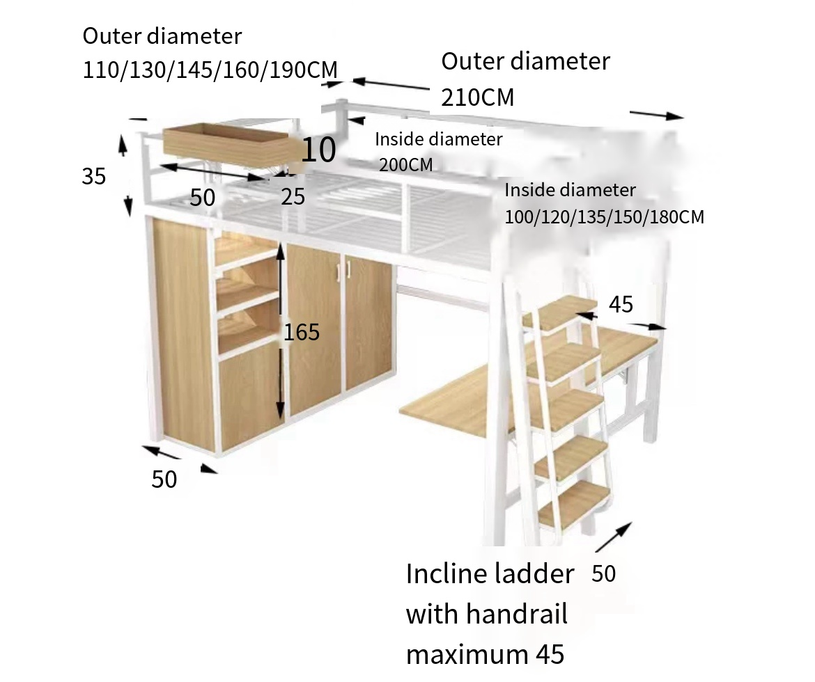 Elevate Your Lifestyle: Full Solid Wood Loft Bed with Bed, Desk, and Wardrobe - Hassle-Free Delivery & Installation Included