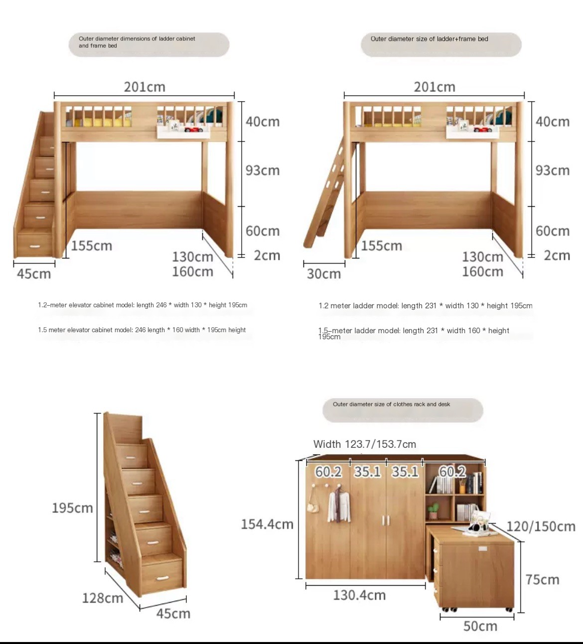 Elevate Your Space: Integrated Bedroom Combo for Small Families - Hassle-Free Setup Included