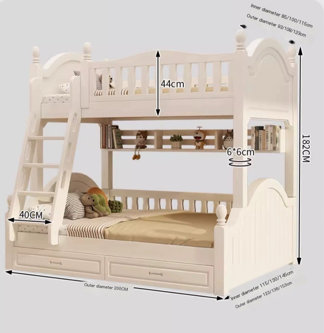 Maximize Your Space in Style: Cherry Wood Double Bunk Bed - Delivered and Installed for you