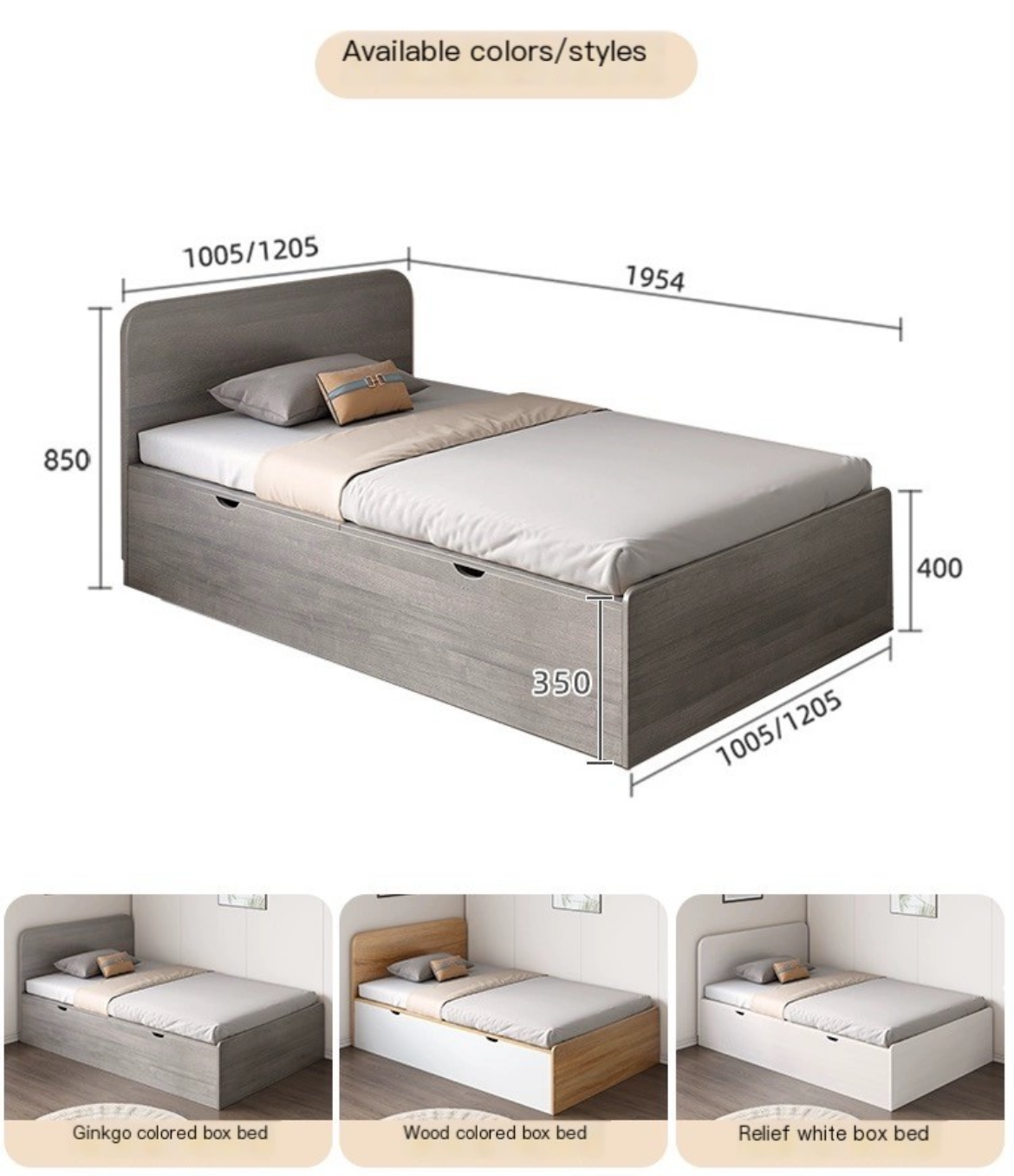 Maximize Your Space: Modern 1 Meter Two Single Bed - Stylish and Storage-Savvy, Delivered and Installed for You