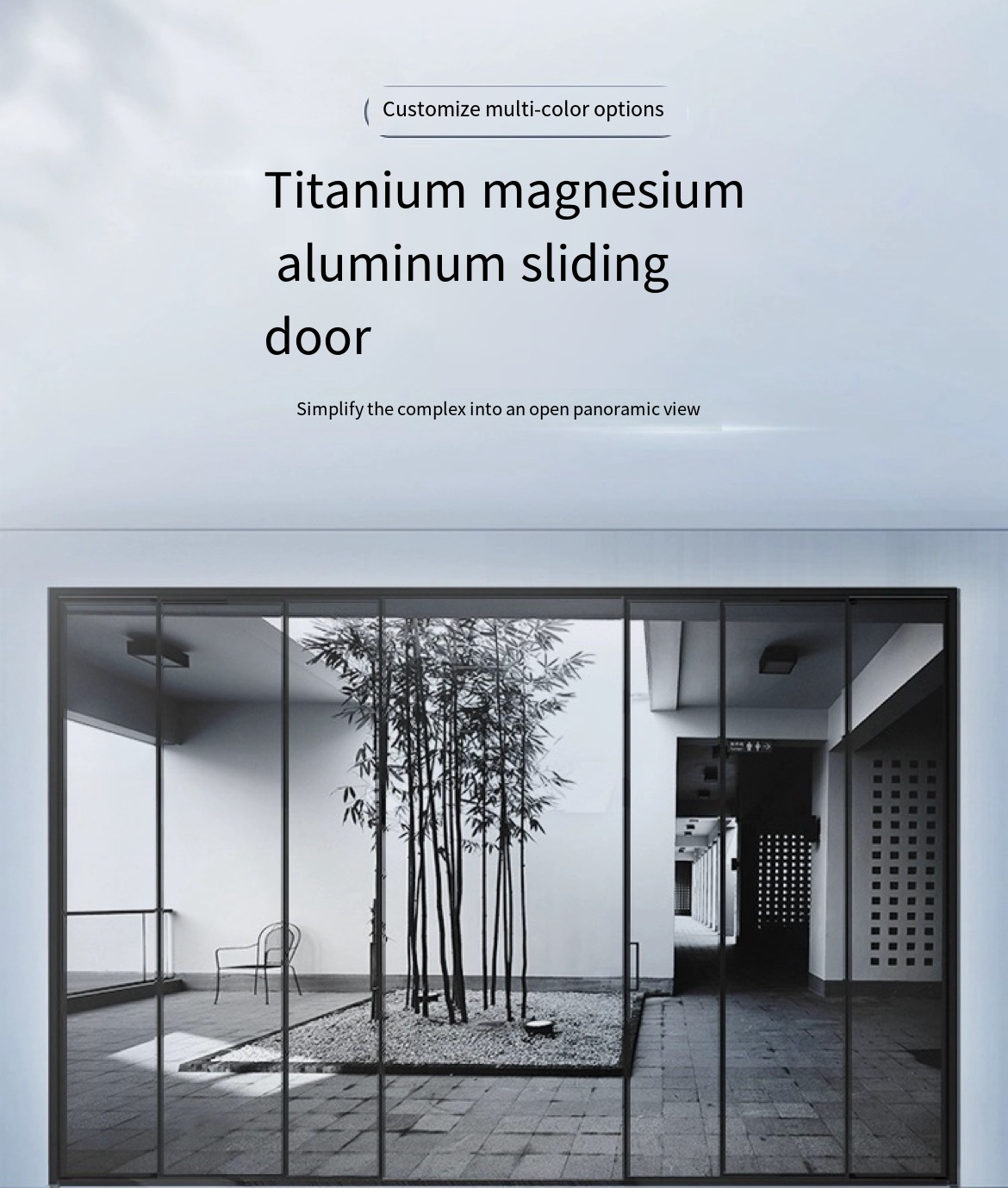 Customized Narrow Sliding Door: Elevate Every Space with Titanium-Magnesium Alloy Elegance