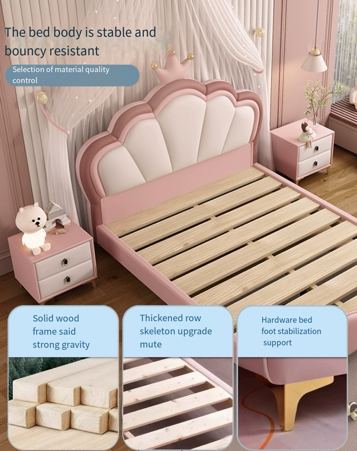 A Bed Fit for a Princess: 2023 Crown Princess Bed- A Fairytale Dream for Your Little Girl's Bedroom. Free Installation and Delivery.