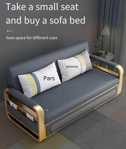 Space-Saving Wonder: Dual-Purpose Sofa Bed with Foldable Storage