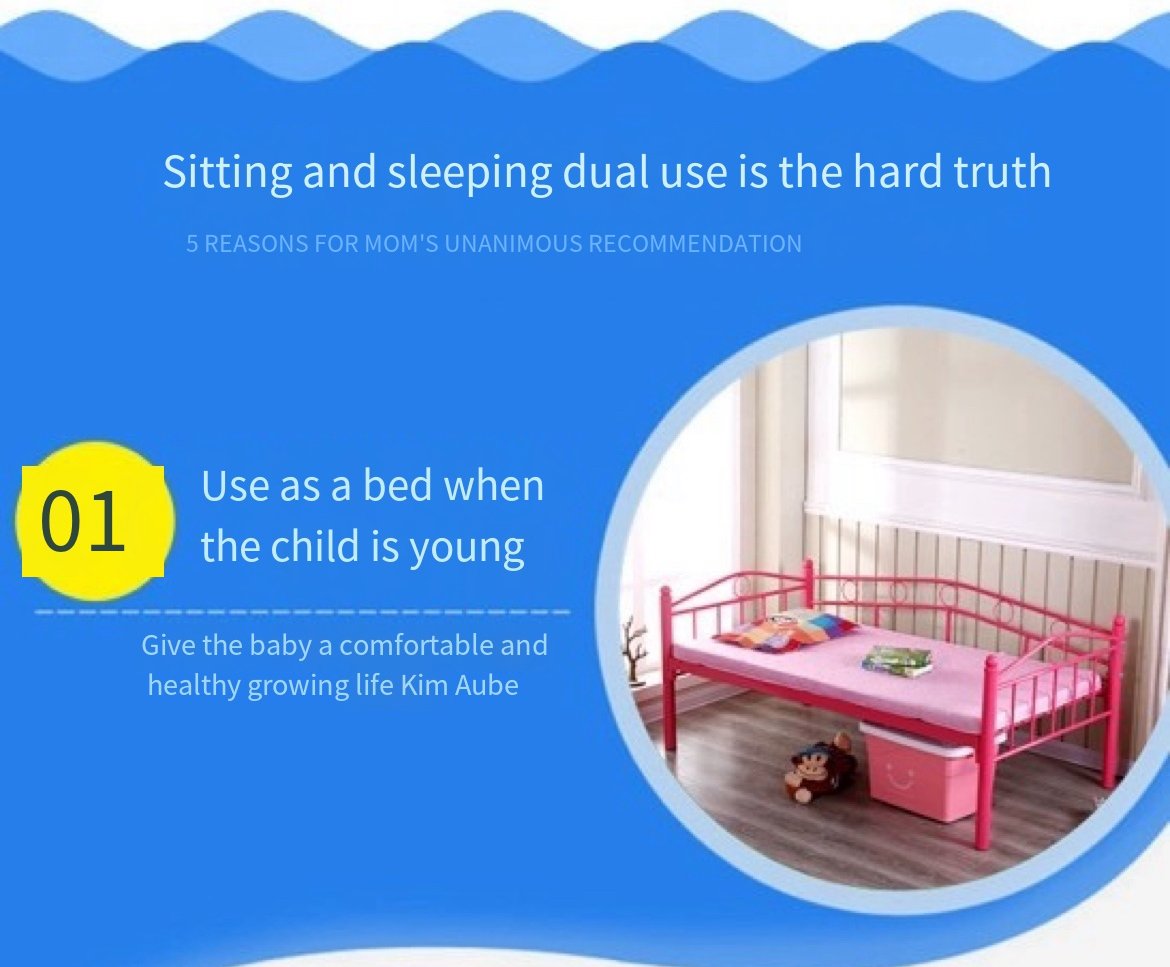 Safety, Style, and Sweet Dreams: Children's Iron Art Splicing Bed with Guardrail