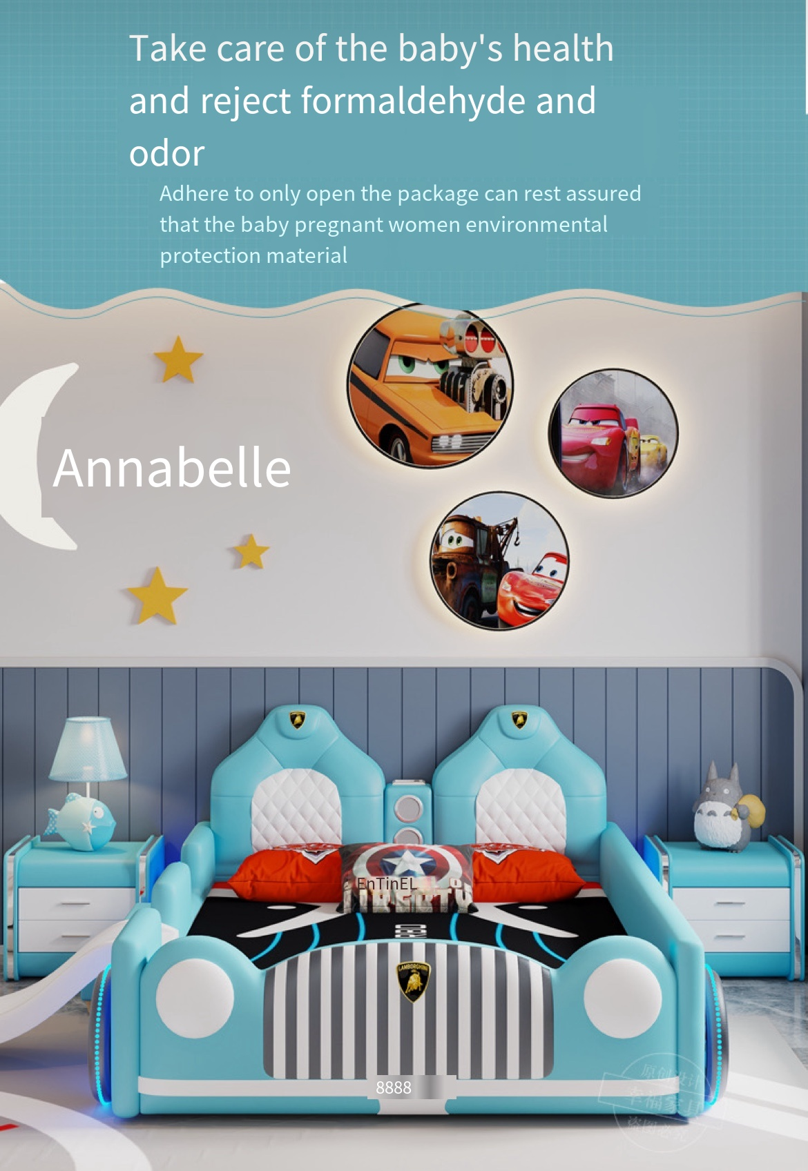 Transform Your Child's Room with the 1.5m Cartoon Bed - Fun and Comfort Combined, Free Installation and Delivery.