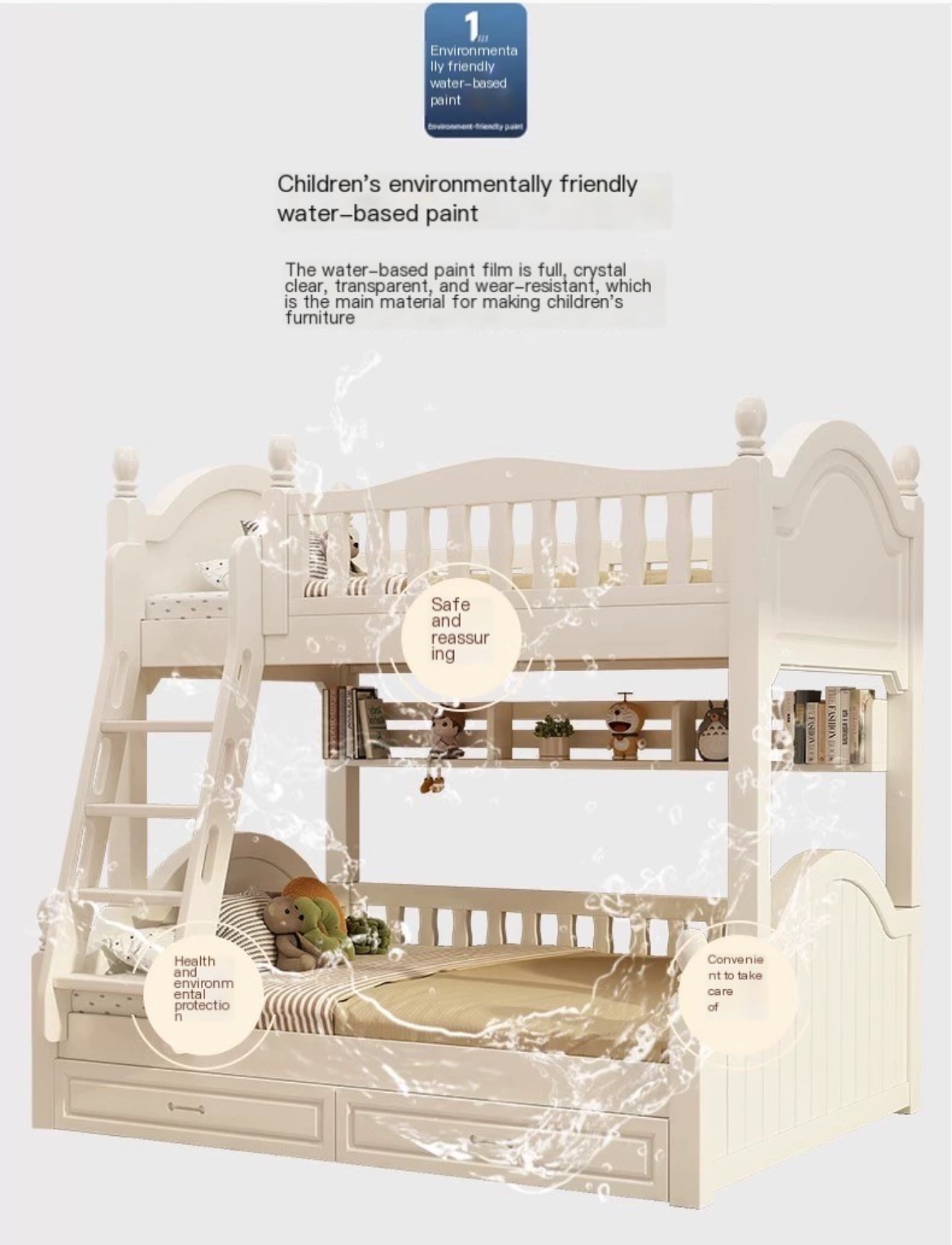 Maximize Your Space in Style: Cherry Wood Double Bunk Bed - Delivered and Installed for you