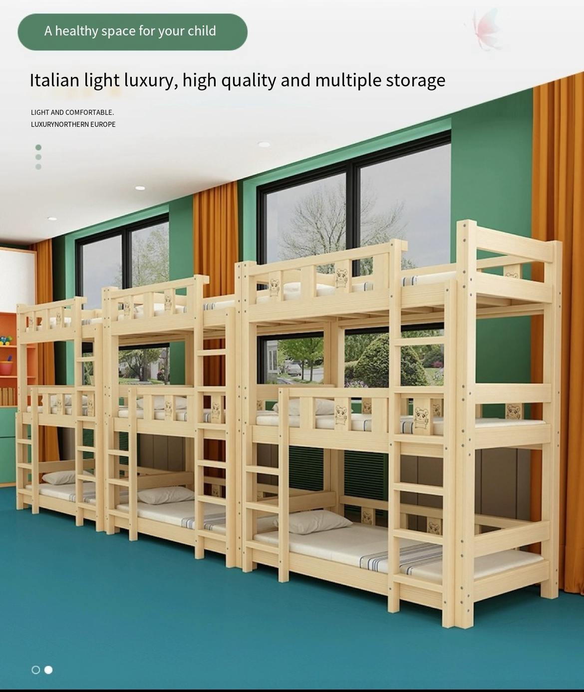 Triple the Comfor: Upper, Middle, and Lower Bunk Beds for All Ages